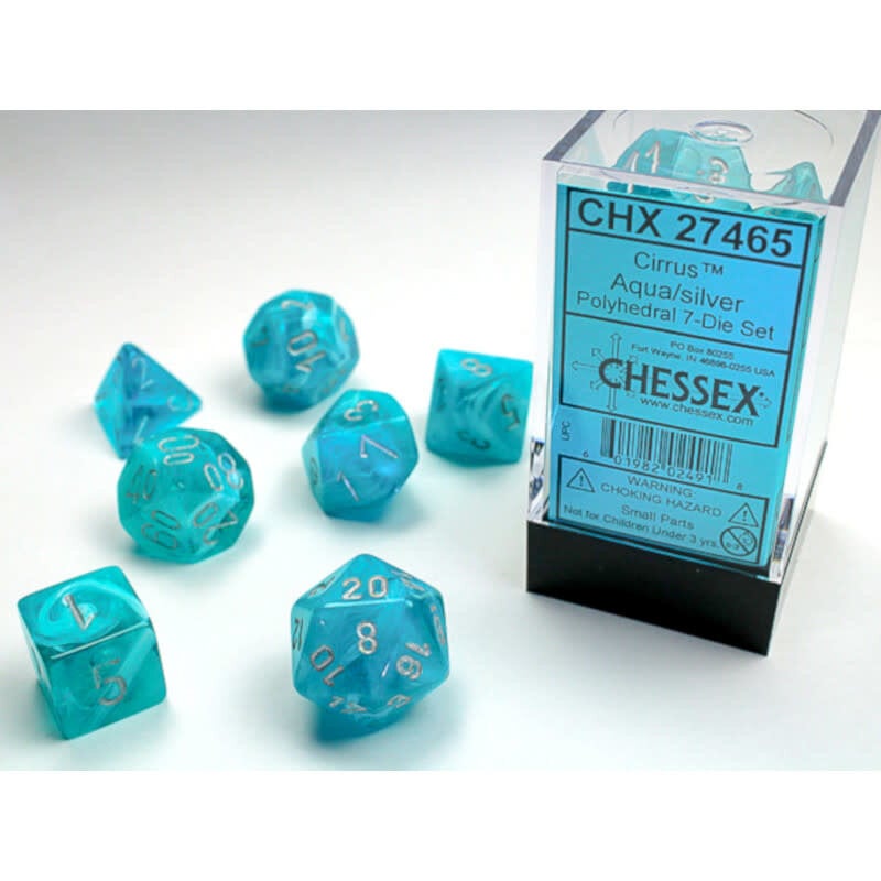 Chessex Chessex RPG Dice (7) Cirrus Aqua/Silver