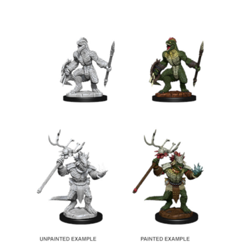 Wizkids D&D Unpainted Minis: Lizardfolk & Lizardfolk Shaman