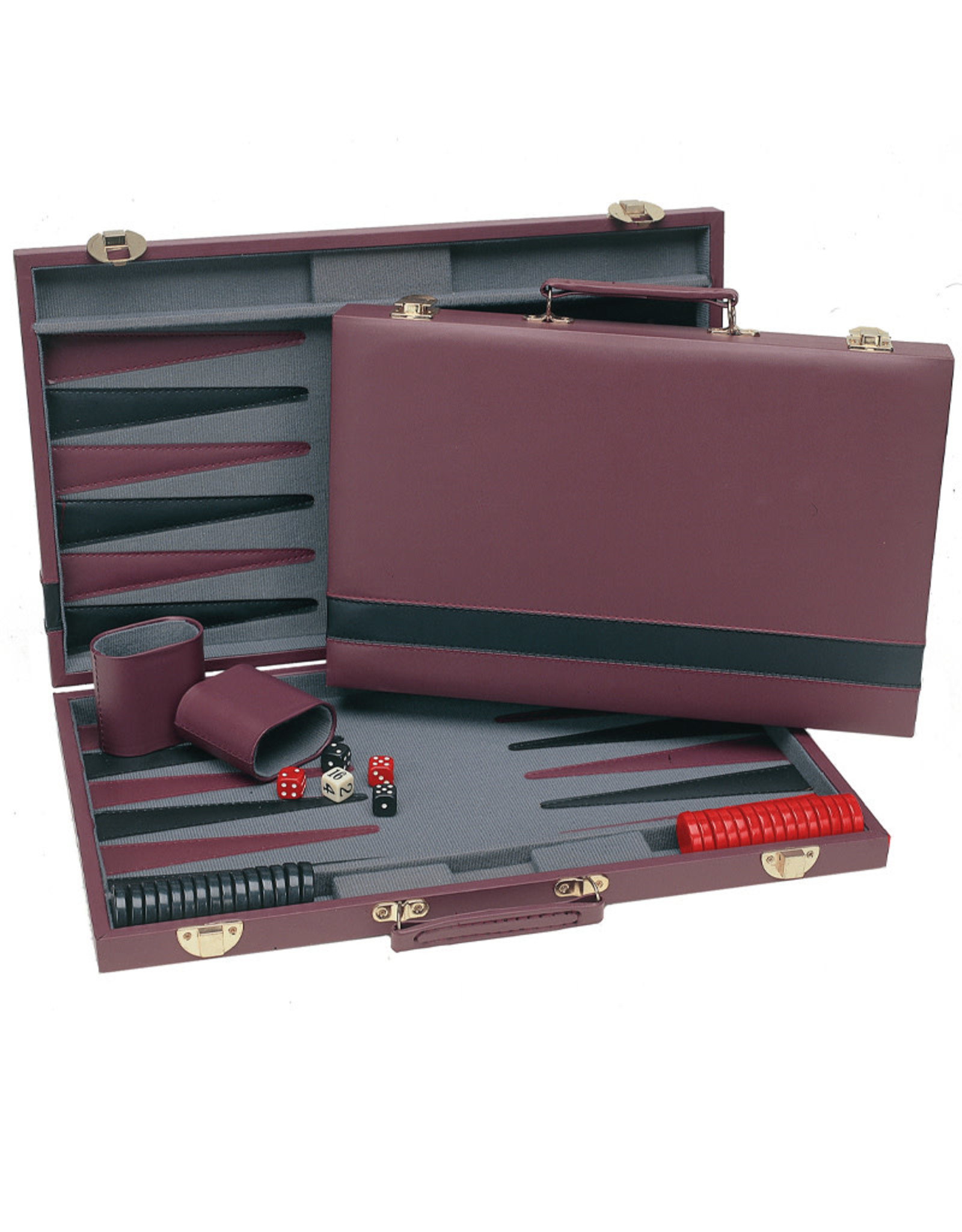 Backgammon Burgundy 15 Inch Case