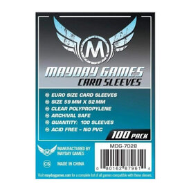 Mayday Games Sleeves: Standard European (100) (Blue)