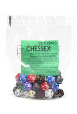 Chessex Assorted D20 Dice: Opaque Assorted Bag of Dice (50)