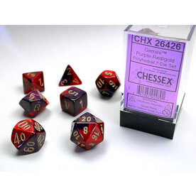 Chessex Chessex RPG Dice (7) Gemini Purple Red/Gold