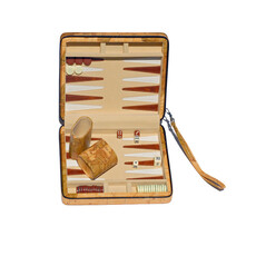 Backgammon Travel Size Tan Map