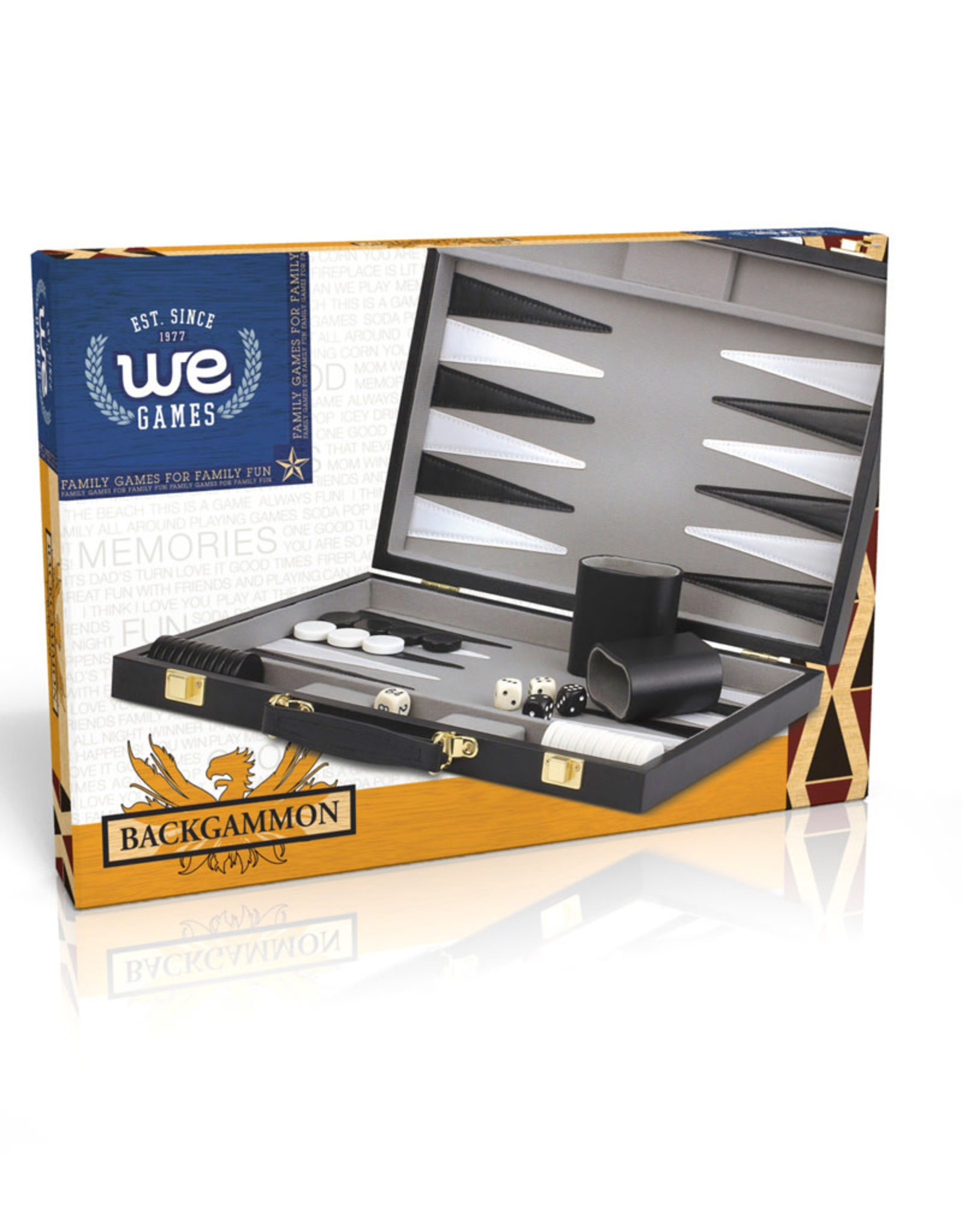 Backgammon: 15 Inch Black Case