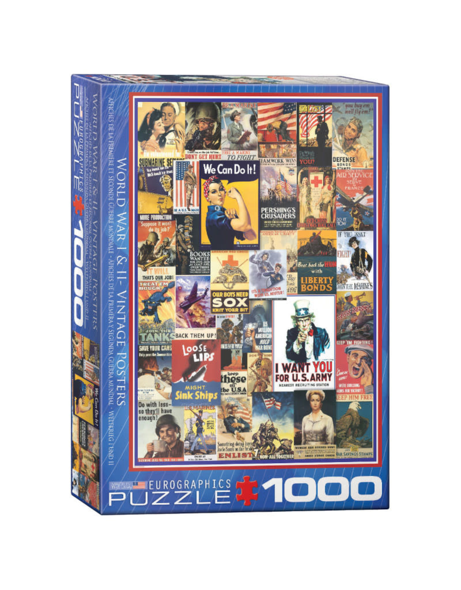 Eurographics World War I & II Vintage Posters Puzzle (1000 PCS)