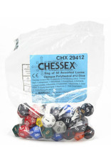 Chessex Assorted D12 Dice: Bag of Opaque Dice (50)