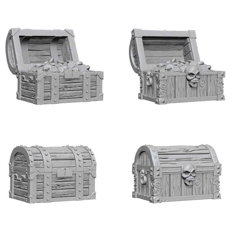 Wizkids Deep Cuts Unpainted Minis: Chests
