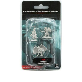 Wizkids D&D Unpainted Minis: Kobold Inventor, Dragonshield & Sorcerer