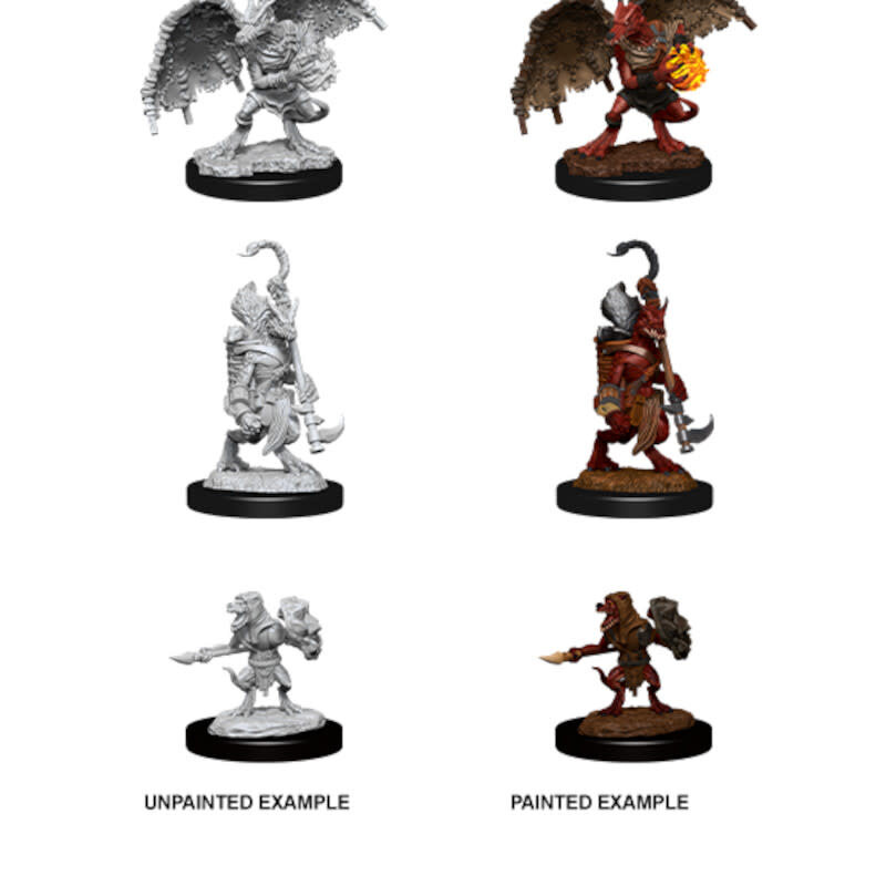 Wizkids D&D Unpainted Minis: Kobold Inventor, Dragonshield & Sorcerer