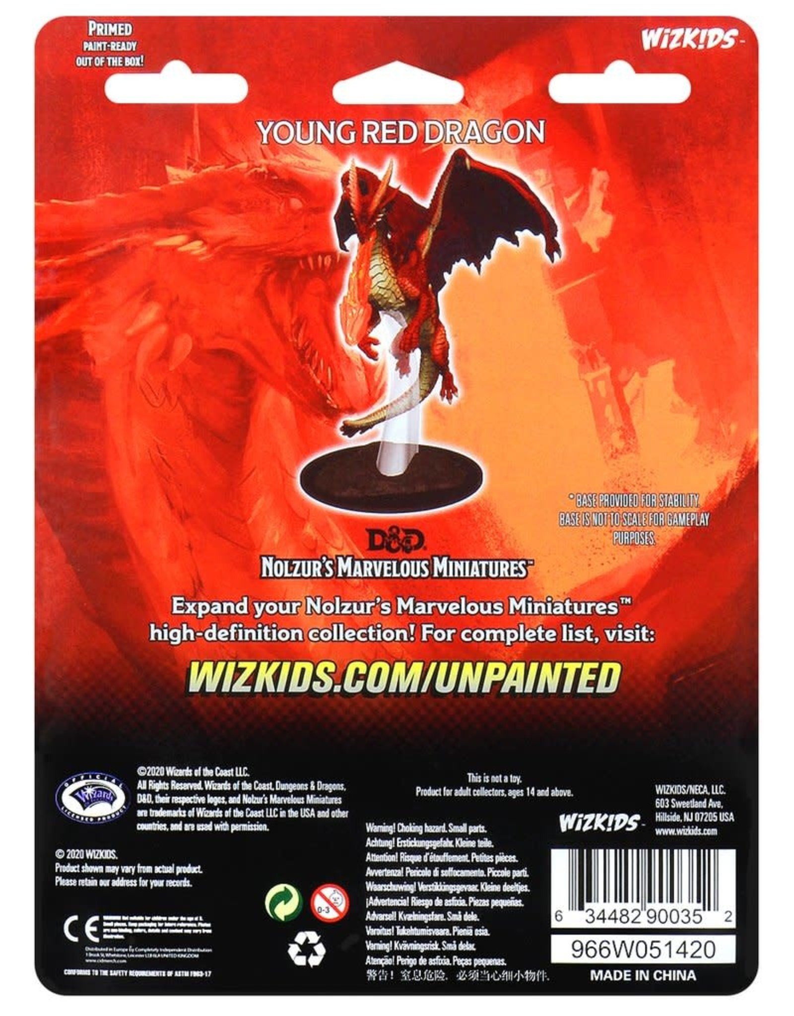 Wizkids D&D Unpainted Minis: Young Red Dragon