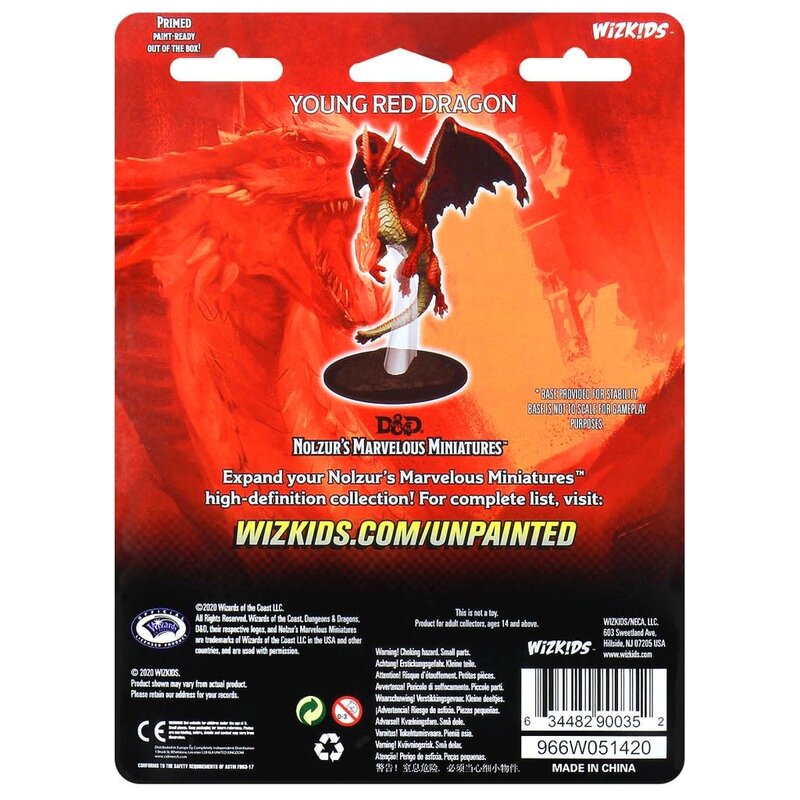 Wizkids D&D Unpainted Minis: Young Red Dragon