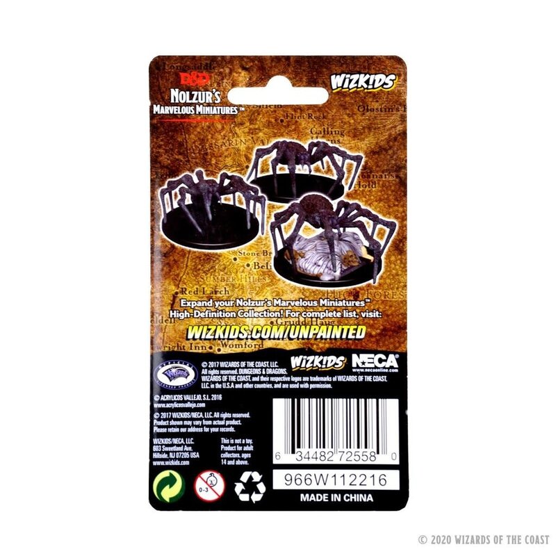 Wizkids D&D Unpainted Minis: Spiders