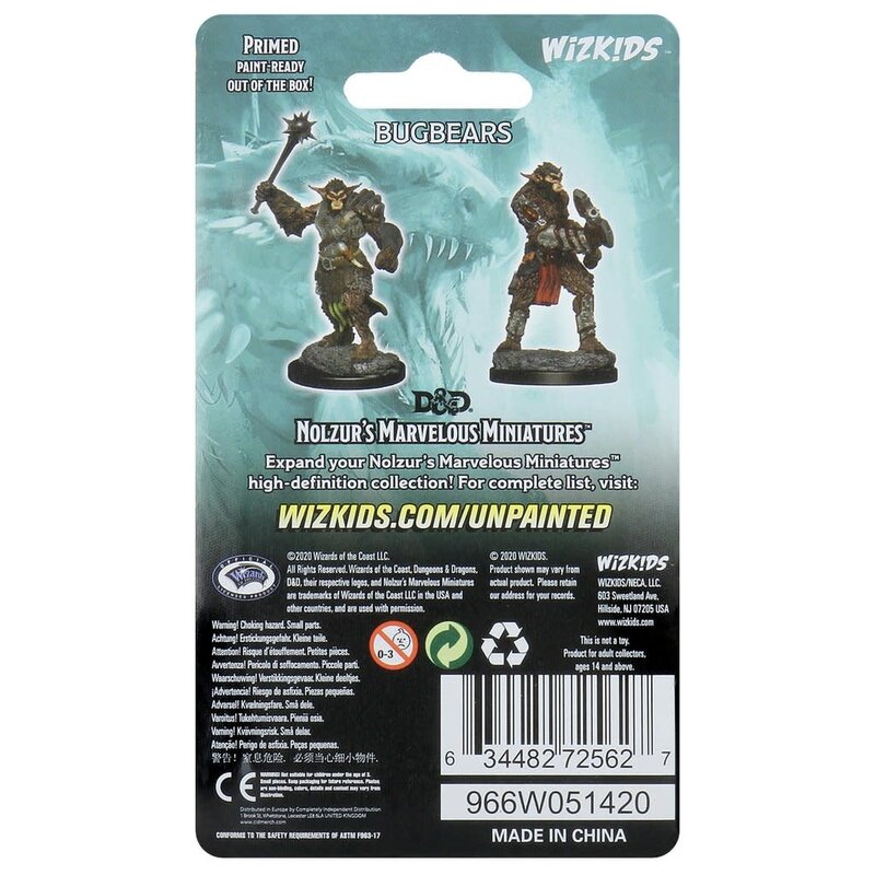 Wizkids D&D Unpainted Minis: Bugbears