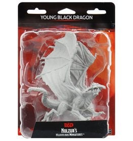 Wizkids D&D Unpainted Minis: Young Black Dragon