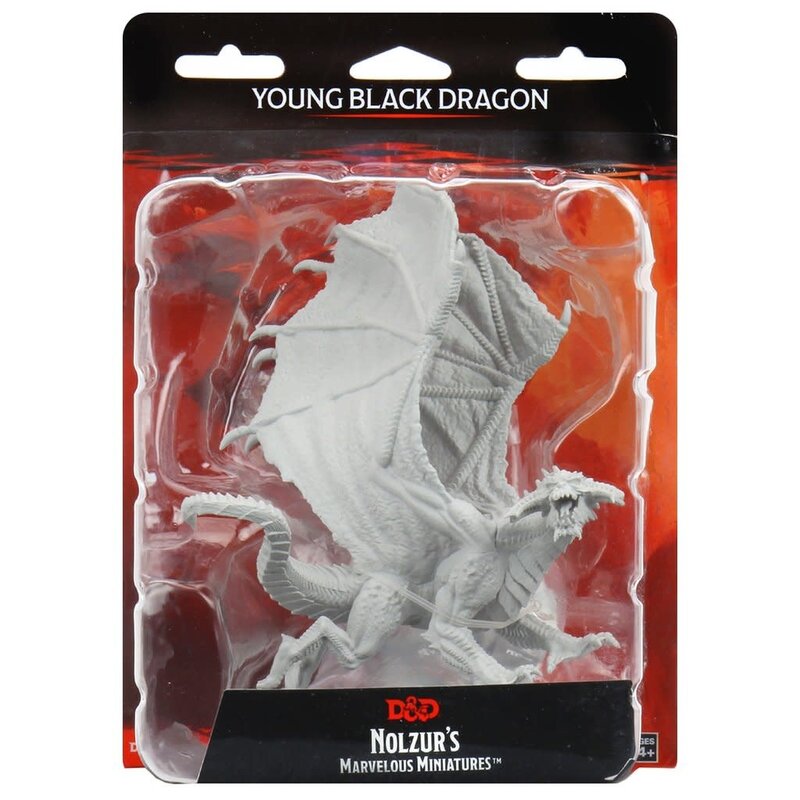 Wizkids D&D Unpainted Minis: Young Black Dragon