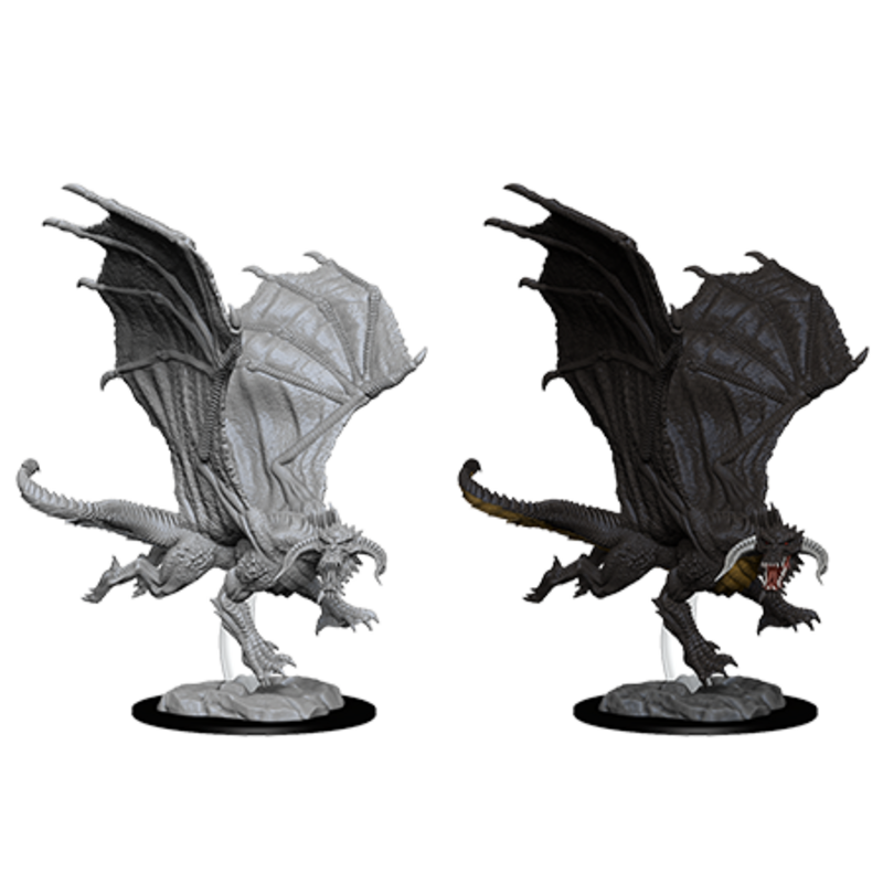 Wizkids D&D Unpainted Minis: Young Black Dragon