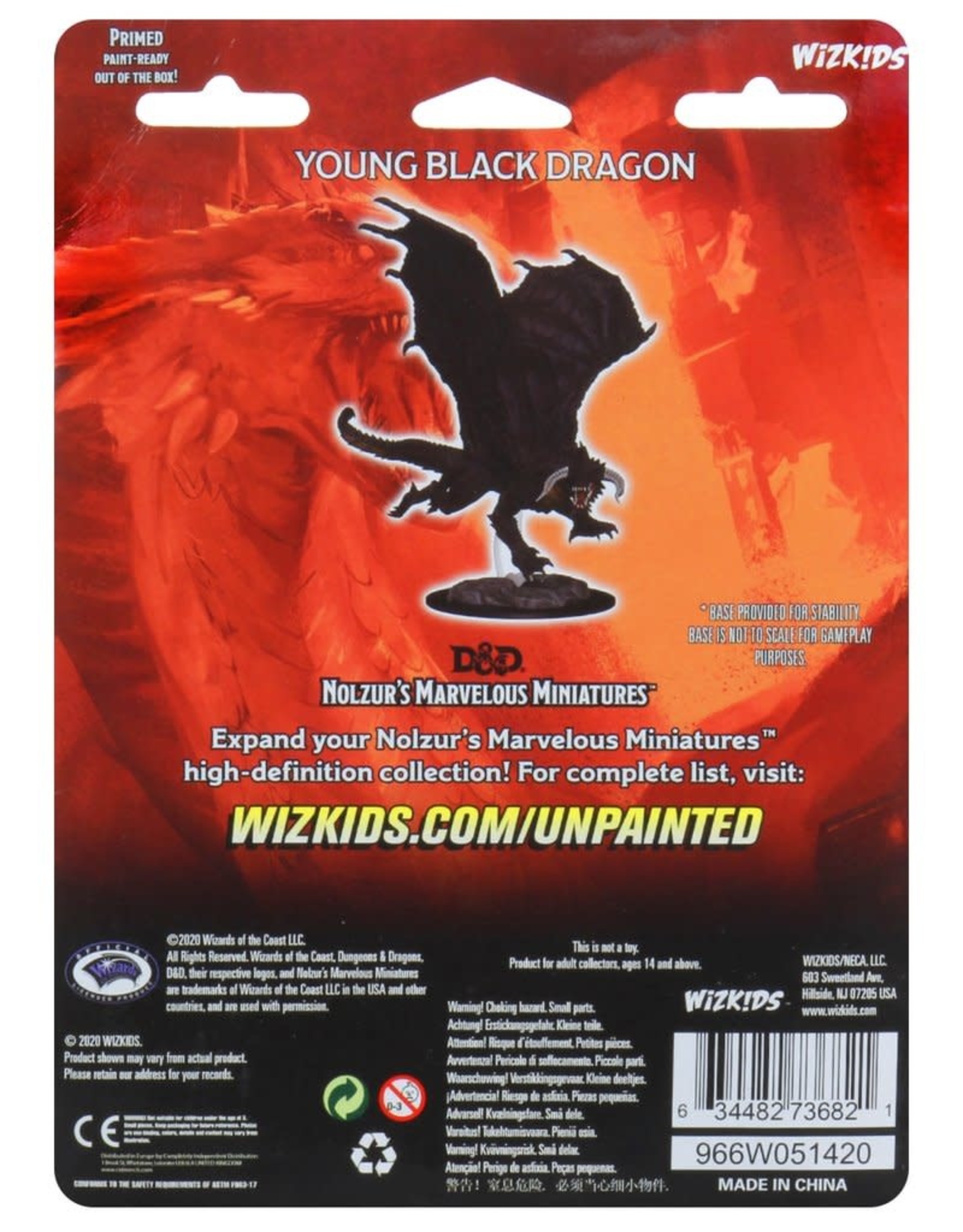 Wizkids D&D Unpainted Minis: Young Black Dragon