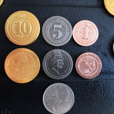 Mayday Games Board Game Upgrade Set: Metal Industrial Coins (50)