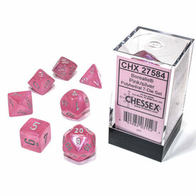 Chessex Chessex RPG Dice (7) Borealis Pink Set Glow in the Dark