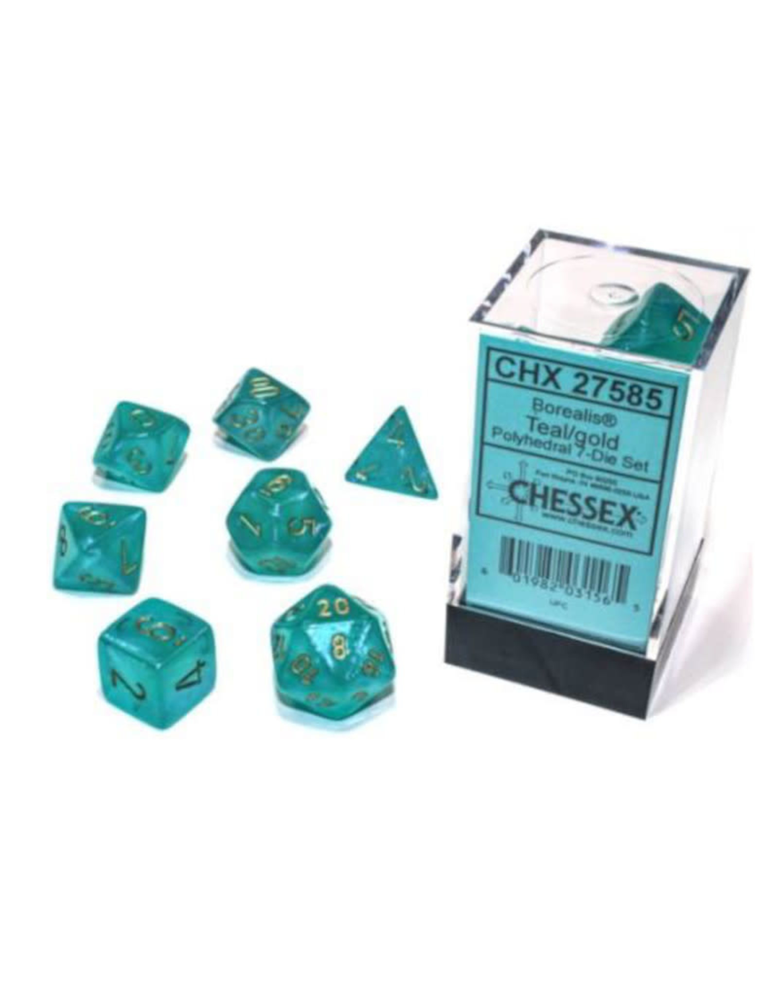 Chessex Chessex RPG Dice (7) Borealis Teal Set