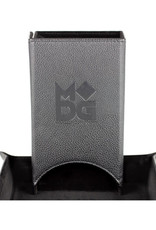 FanRoll Fold Up Leather Dice Tower: Black