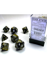 Chessex Chessex RPG Dice (7) Leaf Black/Gold/Silver