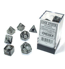 Chessex Polyhedral Dice Set: Borealis Light Smoke Set (7)