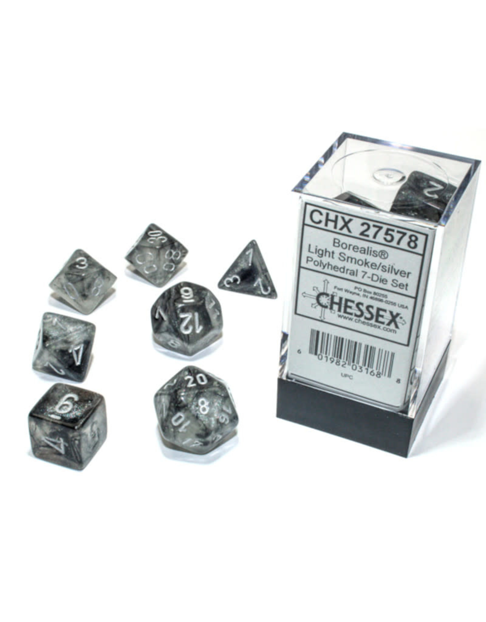 Chessex Chessex RPG Dice (7) Borealis Light Smoke Set