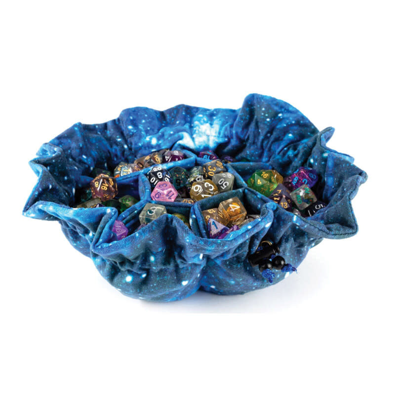 FanRoll Dice Bag: Velvet Compartment with Pockets Galaxy