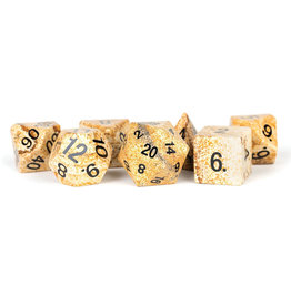 Metallic Dice Games Stone Polyhedral Dice Set (7) Jasper