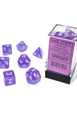 Chessex Polyhedral Dice Set: Borealis Purple /White (7)