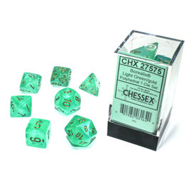 Chessex Polyhedral Dice Set: Borealis Light Green/Gold (7)