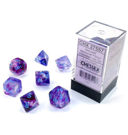 Chessex Polyhedral Dice Set: Luminary Nocturnal/Blue (7)