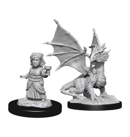 Wizkids D&D Unpainted Minis: Silver Dragon Wyrmling