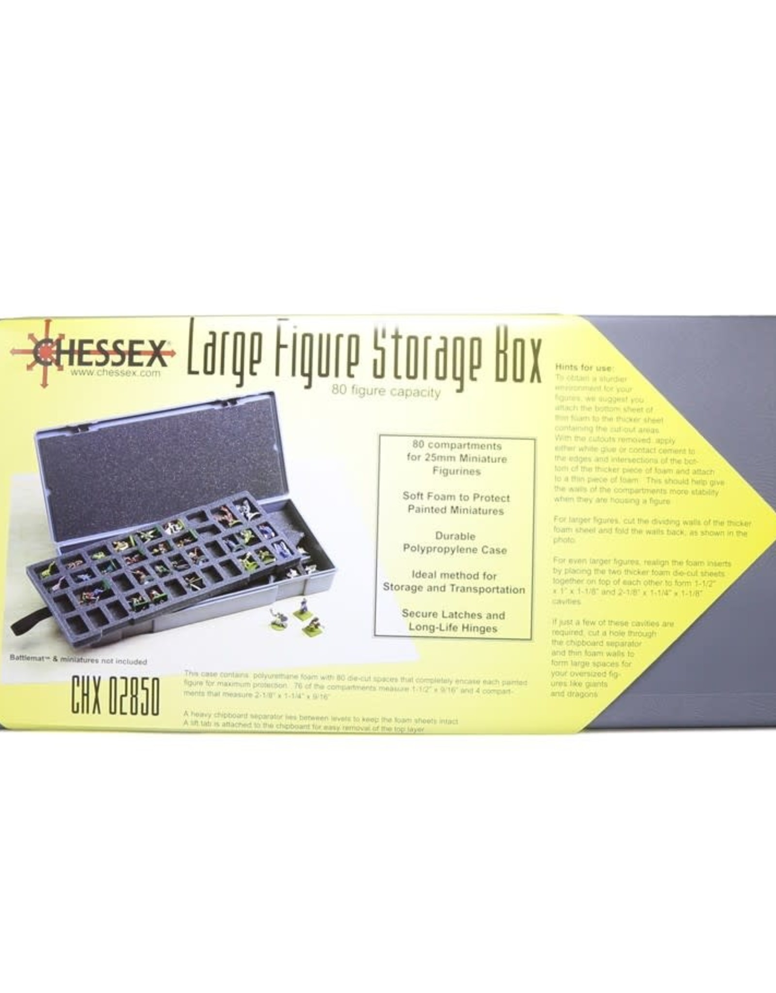 Chessex Figure Storage Box: 25mm Large (80)