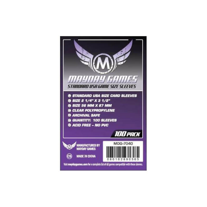 Mayday Games Sleeves: Standard American (100) (Purple)