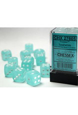 Chessex D6 Dice: 16mm Frosted Teal (12)