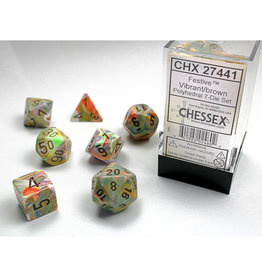 Chessex Polyhedral Dice Set: Festive Vibrant (7)