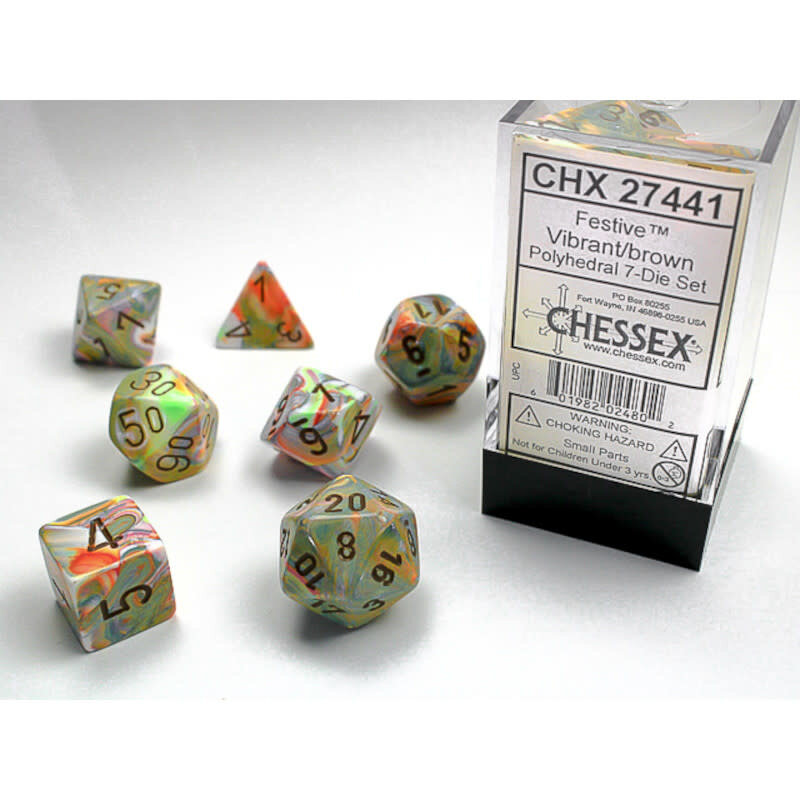 Chessex Chessex RPG Dice (7) Festive Vibrant