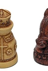 Medieval Chess Set: Wooden Board with Drawers 15 Inch