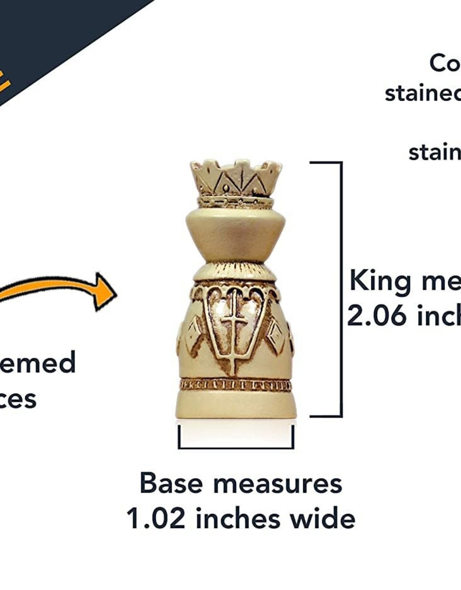 Medieval Chess Set: Wooden Board with Drawers 15 Inch