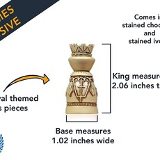 Medieval Chess Set: Wooden Board with Drawers 15 Inch