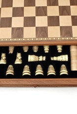 Medieval Chess Set: Wooden Board with Drawers 15 Inch