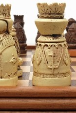 Medieval Chess Set: Wooden Board with Drawers 15 Inch