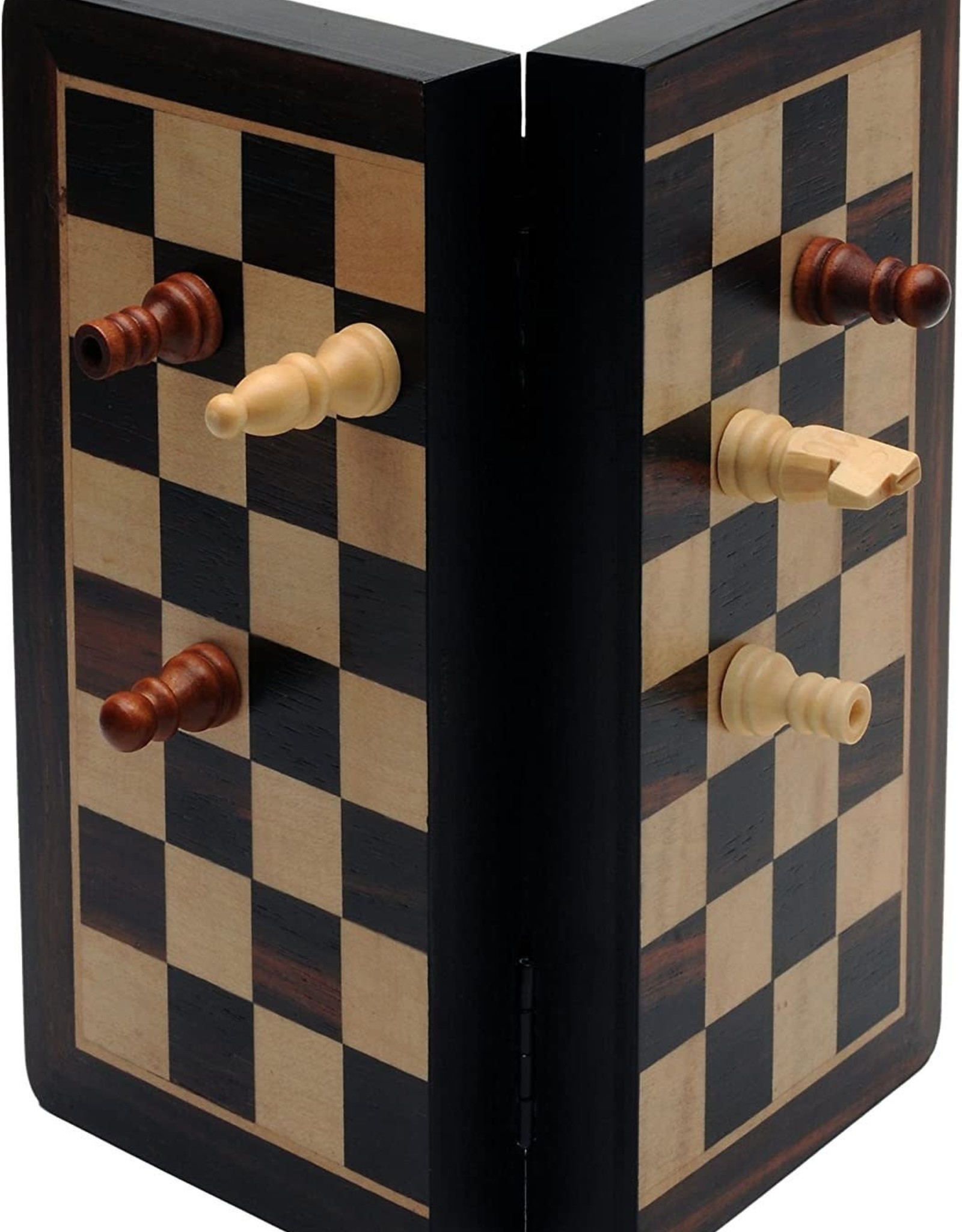 Chess Set: Magnetic 8 Inch Wood Travel Set