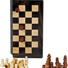 Chess Set: Magnetic 8 Inch Wood Travel Set