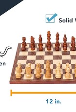 Chess Set: 12 Inch Walnut Board