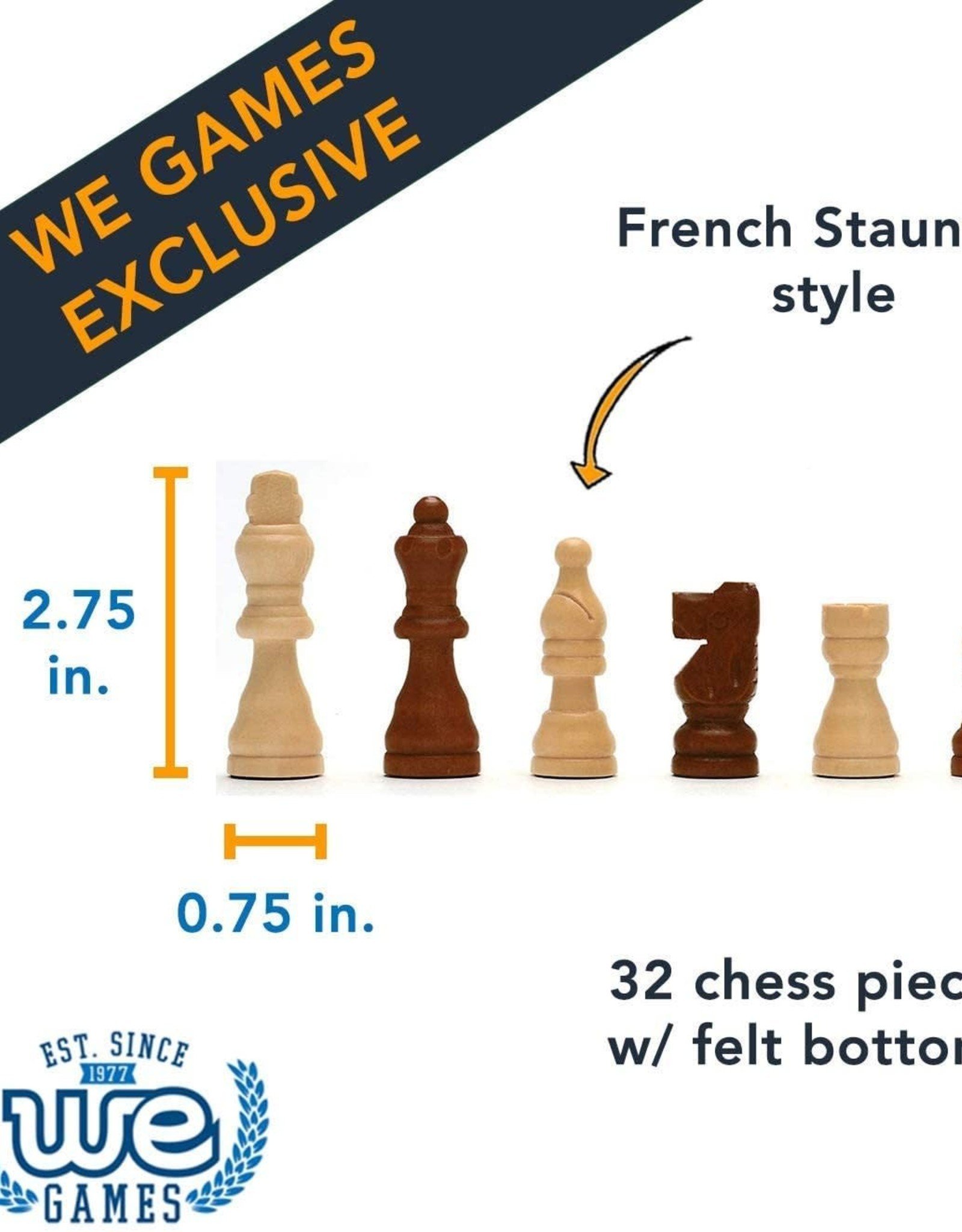 Chess Set: 12 Inch Walnut Board