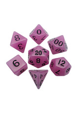 Metallic Dice Games Mini Polyhedral Dice Set (7) Glow Purple