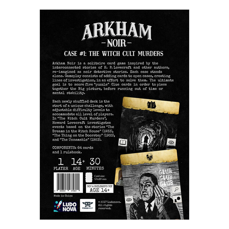 Arkham Noir: Case #1 - The Witchcult Murders